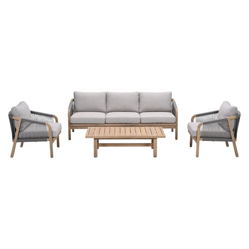 Garden Impressions loungeset Alora grey sand - 4-delig - vtwonen shop