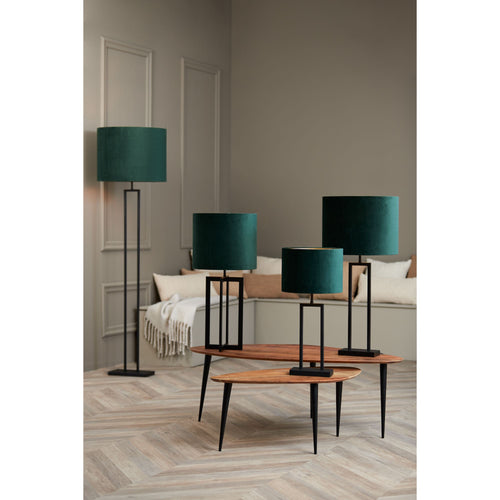 Light & Living lampenkap Velours - groen - Ø40cm