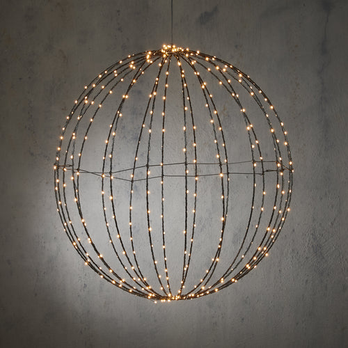 Luca Lighting Kerstverlichting Bal met Warm Witte LED Lampjes - Ø60 cm - Zwart - vtwonen shop