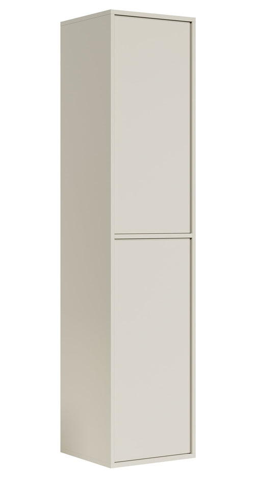 Badplaats Badkamerkast Mali 38 x 33 x 160 cm - Beige - Hangende Kolomkast met 2 Deuren
