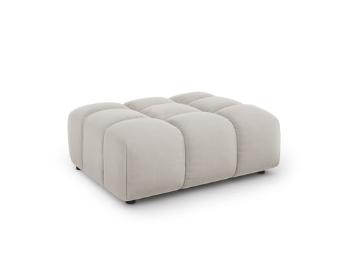 Cosmopolitan Design Poef Sky flueel, lichtbeige - 80x102x43cm