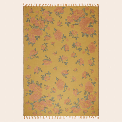 Madura Geruite Florentina geel en roze 140x200 cm