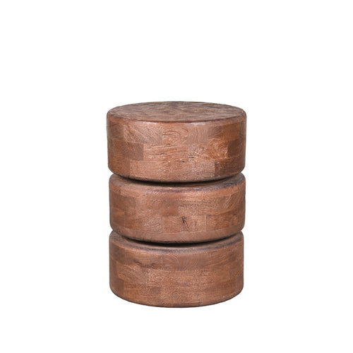 LABEL51 Bijzettafel Milly - Donkerbruin Mangohout - 35x35x47cm - vtwonen shop