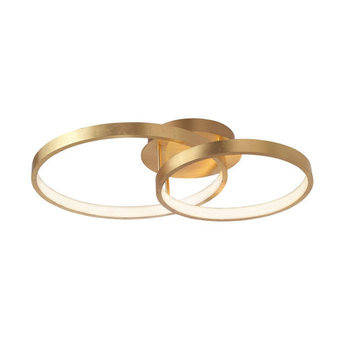Merano Clearwater Geïntegreerde LED Semi Flush Light Golden Leaf Aluminium LED 44W 2650Lm 3000K