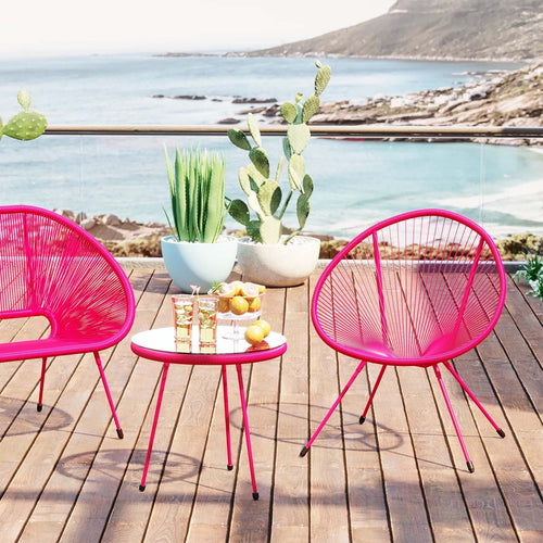 Kare Design Tuin Bijzettafel Acapulco Mono roze