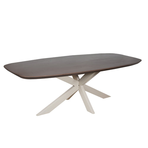 StarFurn Eettafel Madison - Deens Ovaal Walnoot/Beige - 240x100x76cm