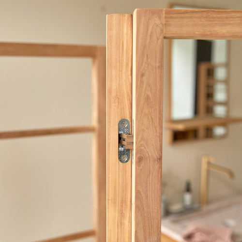 Tikamoon Handdoekenrek van massief teakhout - Naturel - vtwonen shop