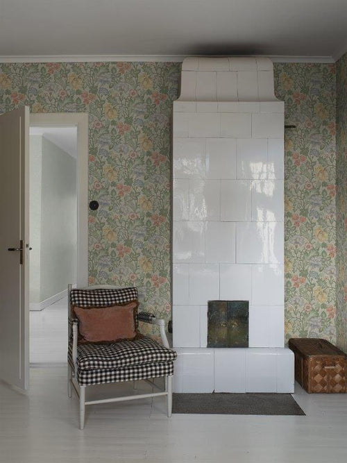 Borastapeter fotobehang bloemen groen - 45 x 265 cm - 661023 - vtwonen shop