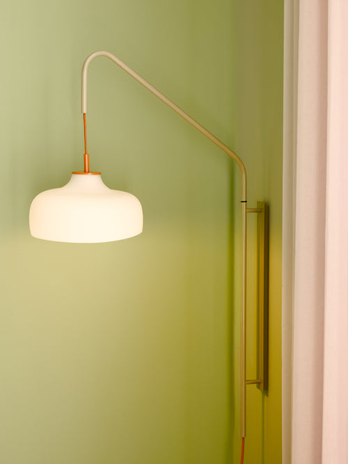 Hübsch wandlamp Current - glas/ijzer - 71x30xh111cm