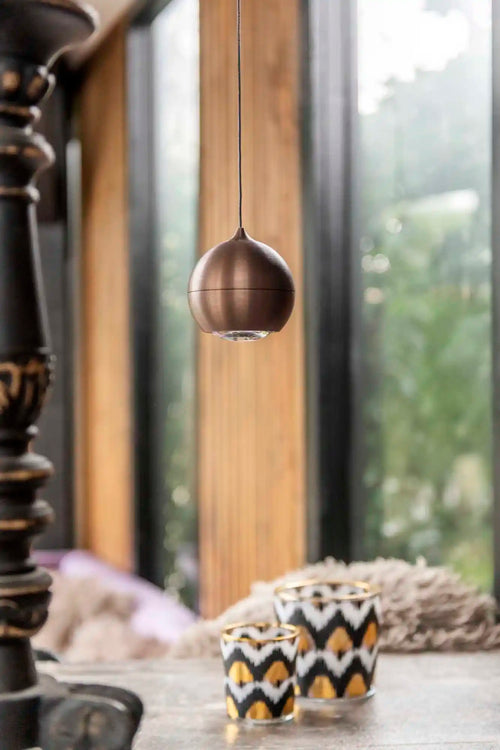 Artdelight hanglamp Miami - 1 lichts - 10  x  200   cm - brons - vtwonen shop