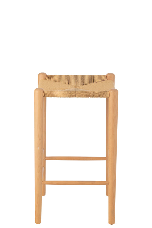 J-Line barkruk Orientaal - essenhout/touw - naturel