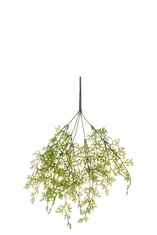 J-Line decoratie tak Varen Fijn - kunststof - groen - 24 stuks