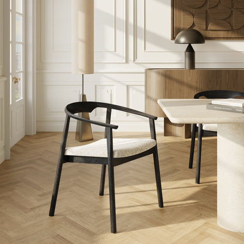 Premium Interiors - Set van 2 stoelen LARA - bouclette crème 61cm