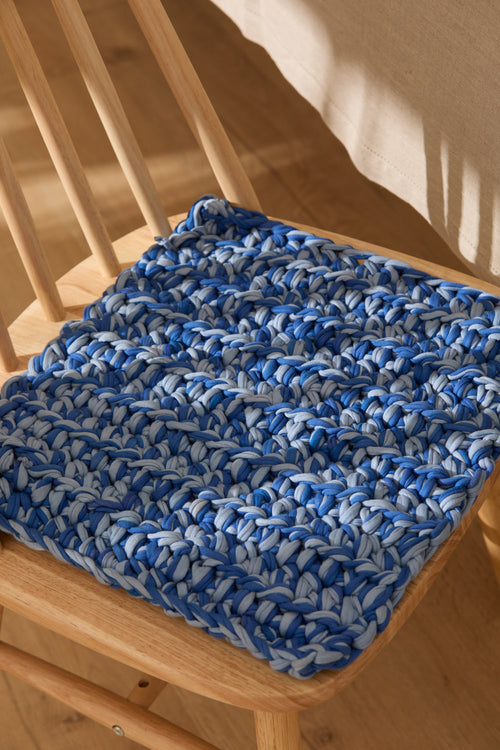 Calma House Stoelkussen Jana - Blauw - 40x40x1.5
