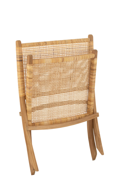 J-Line plooistoel - hout - naturel
