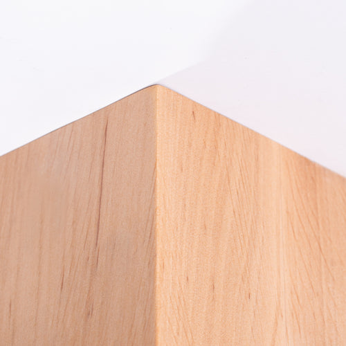 Sollux Lighting Plafondlamp SOLIS natuurlijk hout - 12x12x19cm