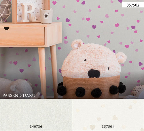 A.S. Création behang hartjes grijs wit en paars - 53 cm x 10,05 m - AS-357502 - vtwonen shop