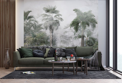 Sanders & Sanders fotobehang tropisch landschap met palmbomen groen 270 x 300 cm 601178