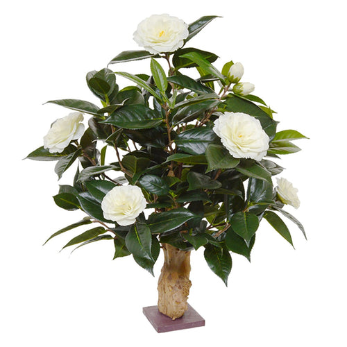 Maxifleur Camelia kunstplant op voet 60cm - creme