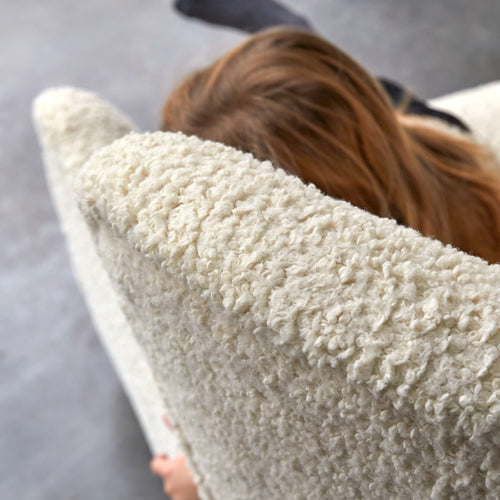 Tikamoon Fauteuil van massief eikenhout en stof - Wit