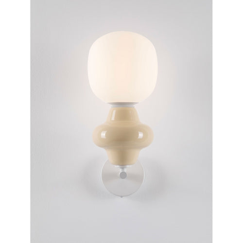 Nova Luce CLIO Bolvormige wandlampen geel, mat wit E14 1x5W