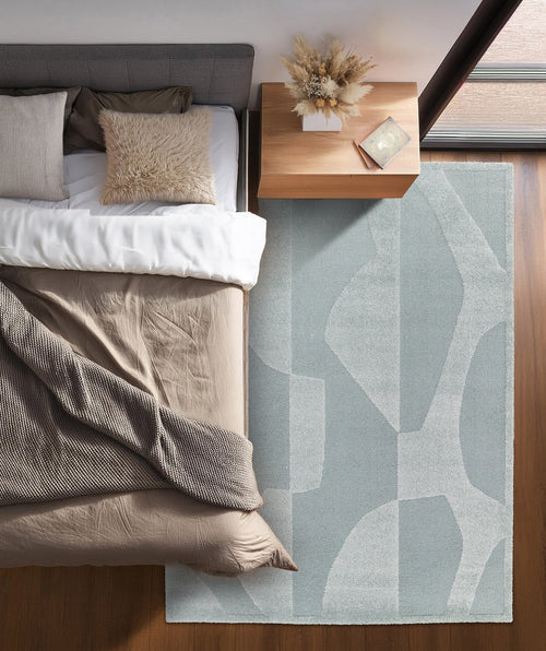 AFK Living vloerkleed Silencio - reliëfeffect - blauw - 200 x 290 cm