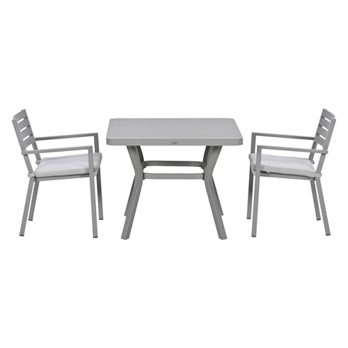 Garden Impressions Bistro tuinset Amarillo 3-delig - Mina tuintafel 90x90 taupe