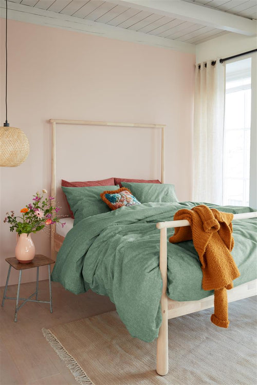 Beddinghouse Frost dekbedovertrek - Effen - Tweepersoons - 200x200/220 cm - Grijsgroen - vtwonen shop