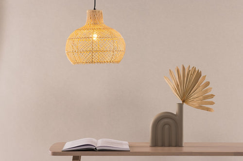 Rebellenclub Hanglamp Glen - ø35cm - Naturel Rattan - vtwonen shop
