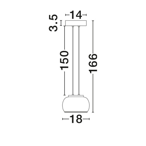 Nova Luce BIOS Slanke hanglamp voor aan het plafond, rookgrijs, matzwart, Triac dimbare LED 9W 628lm 3000K