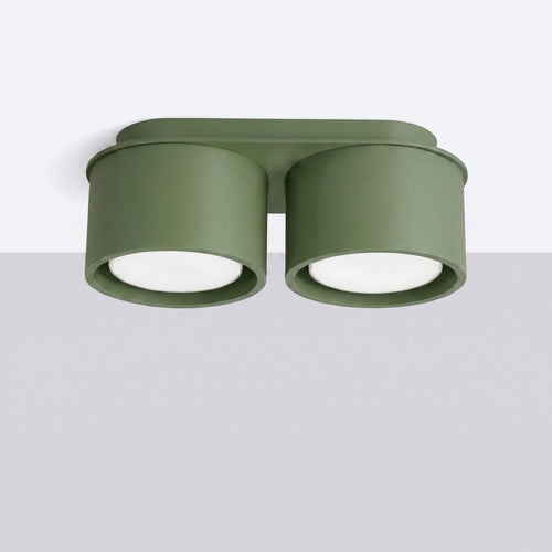 Sollux Lighting Plafondlamp MODO 2 olijfgroen Gx53 - 21x10x8cm