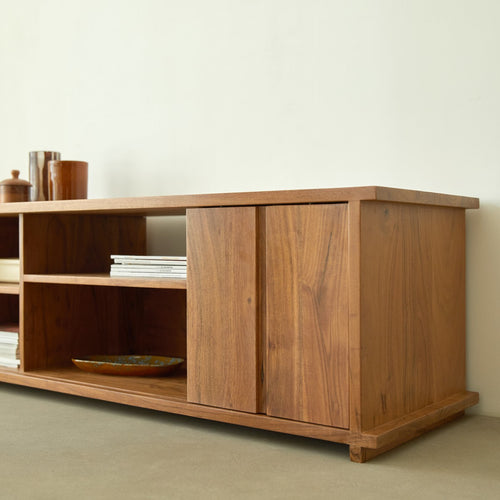 Tikamoon Acaciahouten TV-meubel 120 cm - Bruin