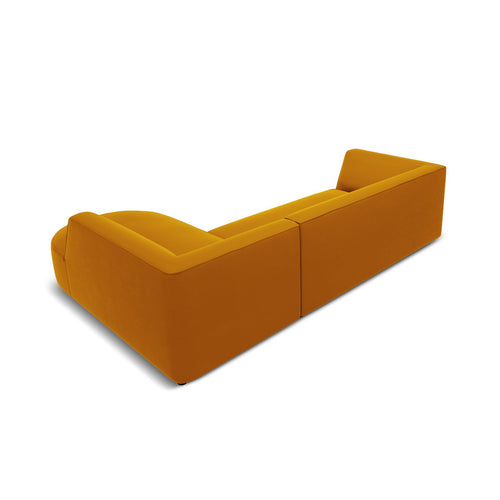 Cosmopolitan Design - Modulaire hoekbank rechts Siena 4-zits, flueel geel - 180x273x69cm