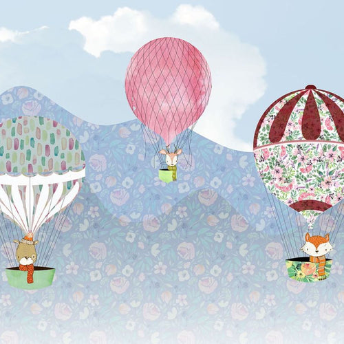 Sanders & Sanders fotobehang luchtballon multicolor - 500 x 250 cm - 611750