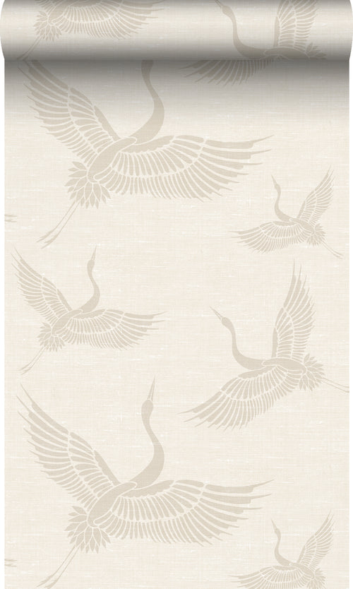 Origin Wallcoverings behang kraanvogels zandkleurig - 0,53 x 10,05 m - 347827 - vtwonen shop