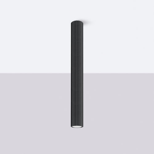 Sollux Lighting Plafondlamp KARBON 60 zwart - 6,5x6,5x60cm