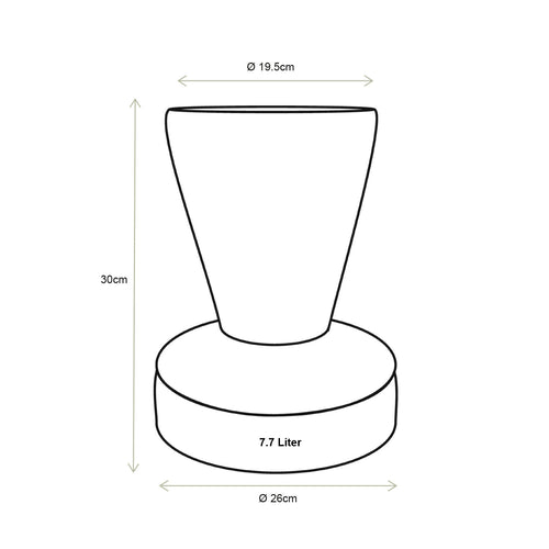 vtwonen Glazen Trompet Vaas - Woondecoratie - Mirre / Zand - 26x30cm - vtwonen shop