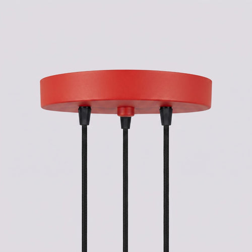 Sollux Lighting Hanglamp KARBON 3P rood - 19,5x19,5x108cm