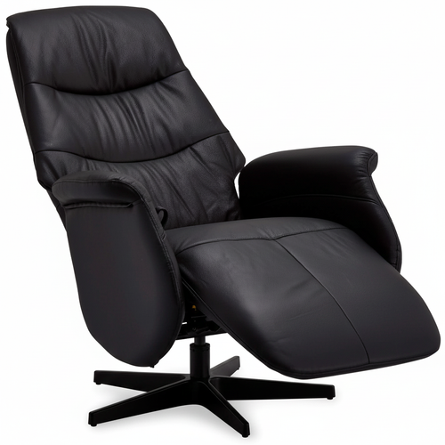 Furnhouse relaxfauteuil Delta - Zwart - Draaibaar - 79x90x114