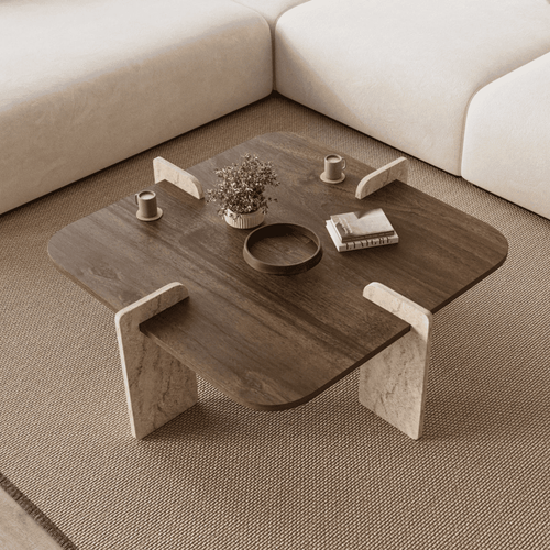 Calicosy - LUMA Salontafel - Naturel - 90x90x35 cm