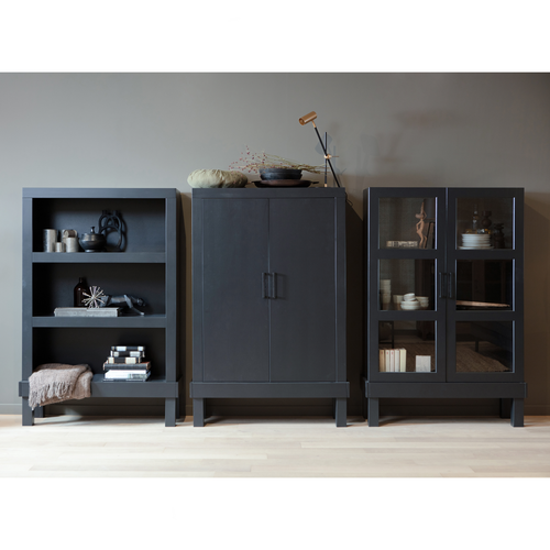 Basiclabel open kast Bonk - Grenen - Zwart - 160x103x37 - vtwonen shop