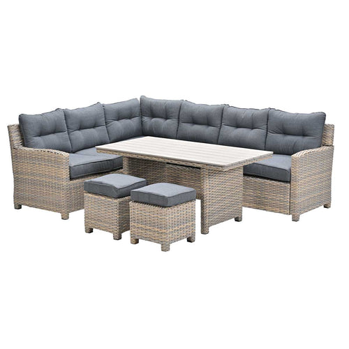 Garden Impressions lounge dining set Alaska vintage willow - 6-delig - links