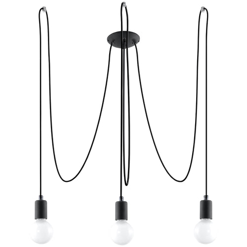 Sollux Lighting Kroonluchter EDISON 3 zwart - 300x300x150cm