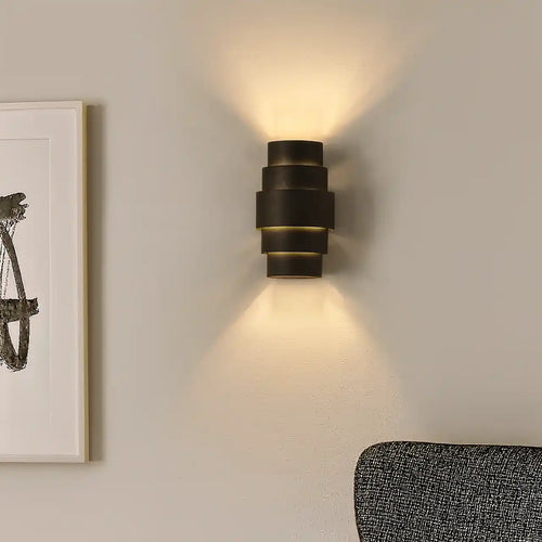 Artdelight wandlamp Rolls - 2 lichts - 13  x 22   cm - zwart goud - vtwonen shop