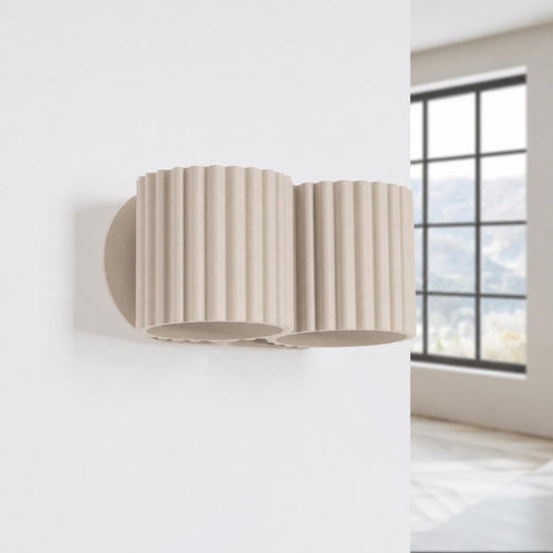 Sollux Lighting Wandlamp AURA 2 taupe G9 - 21x12x10cm