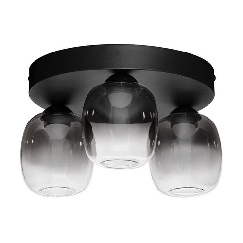 Nova Luce KITA Plafondlamp Shade Cluster, rookgrijs, zandzwart, Triac dimbare LED, 16W, 1469lm, 3000K