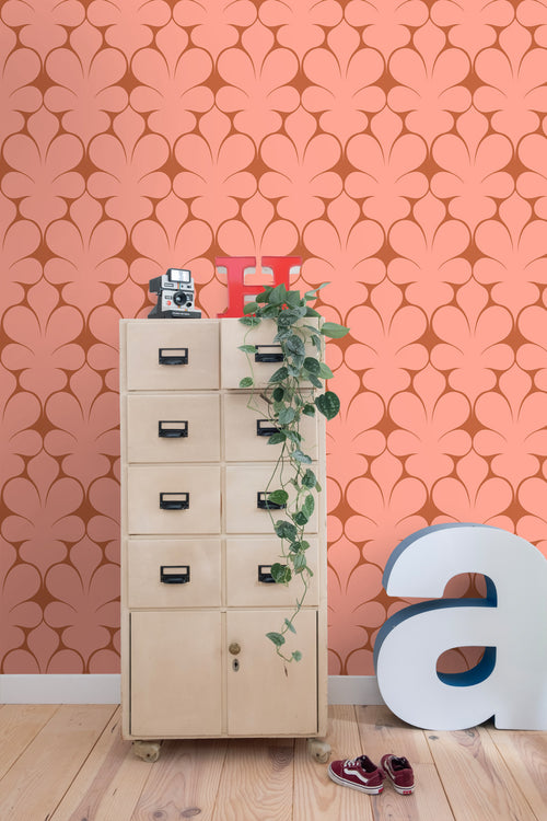 ESTAhome behang retro ornamenten terracotta - 50 x 900 cm - 131561 - vtwonen shop