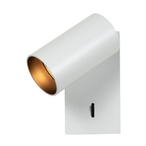 Atmooz wandlamp Era - wit - zwart binnenin - 15 x 10 x H 12 cm - GU10
