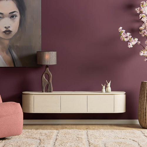 Starfurn Tv-meubel Excellent - Zandkleur Hout - 160x35x30cm