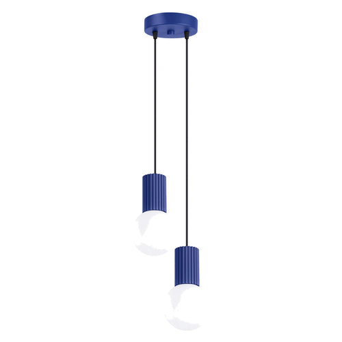 Sollux Lighting Hanglamp HALO 2P ultramarijn - 15x15x120cm
